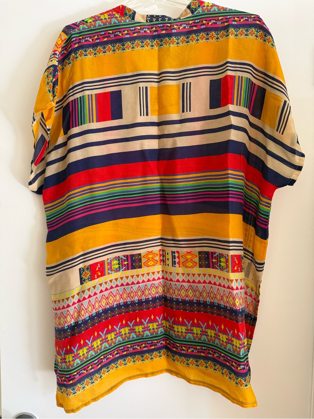 Johnny Was Yellow Multi-Pattern Tunic Top - Picture 2 of 4